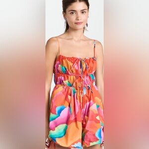 NWT Farm Rio ombre chita red romper size S